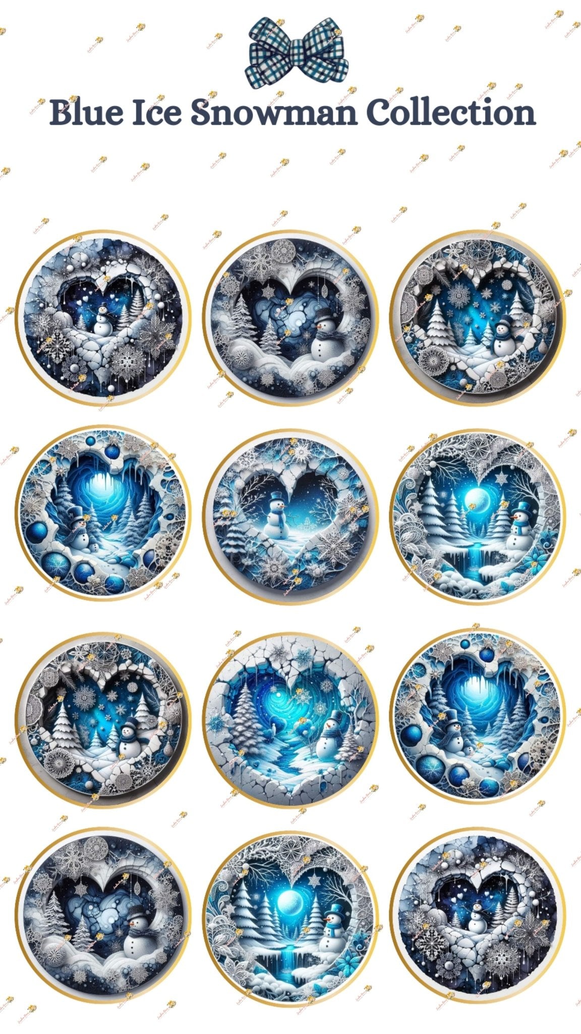 Blue Ice Snowman Collection - Sunshine Boxes