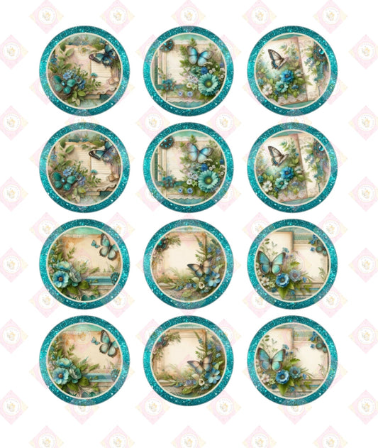 Teal Butterfly Collection