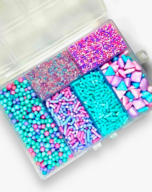 Cotton Candy Sprinkle Box – Edible Pastel Sprinkle Kit for Unicorn, Birthday & Baby Shower Cakes