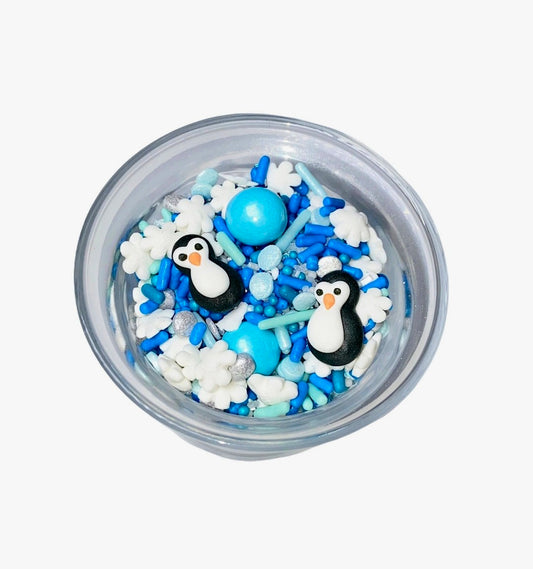 Winter Penguin Sprinkle Mix, 2 oz Jar of Cake & Cookie Decorating Set