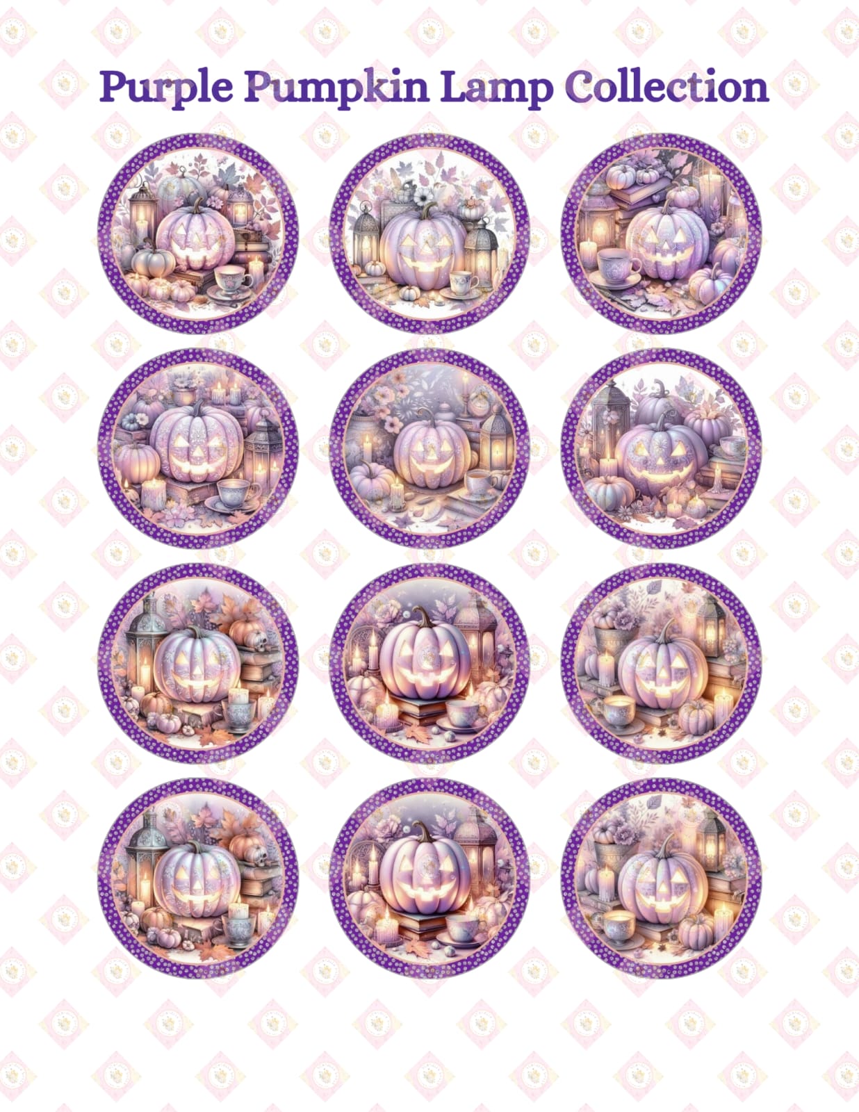 Purple pumpkin lamp collection