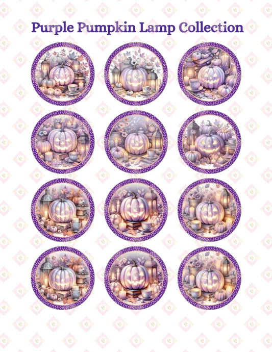 Purple pumpkin lamp collection