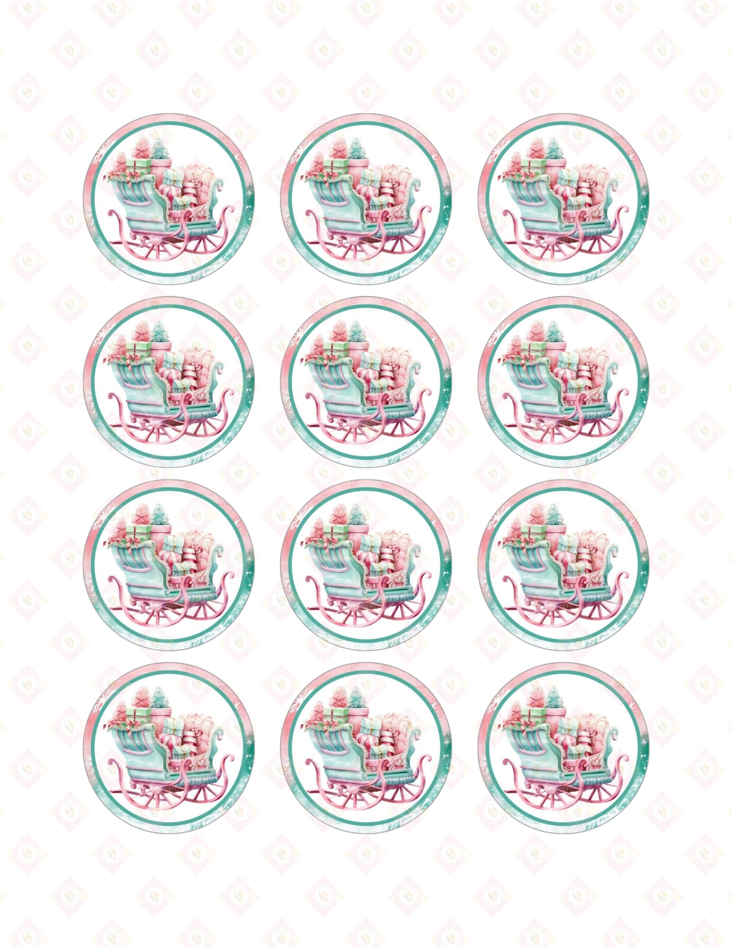 Pink and Teal Christmas Collection
