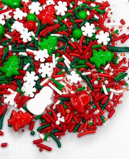 Gingerbread Christmas Sprinkle Mix – Edible Holiday Sprinkles with Trees, Snowflakes & Gingerbread Men