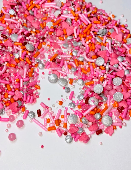 Pink Glam Sprinkle Mix – Edible Pink & Silver Sprinkles (2oz or 4oz)