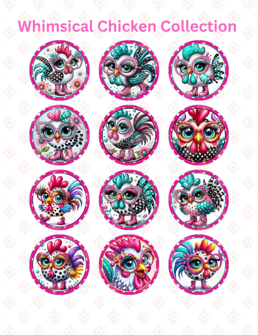 Whimsical chicken collection