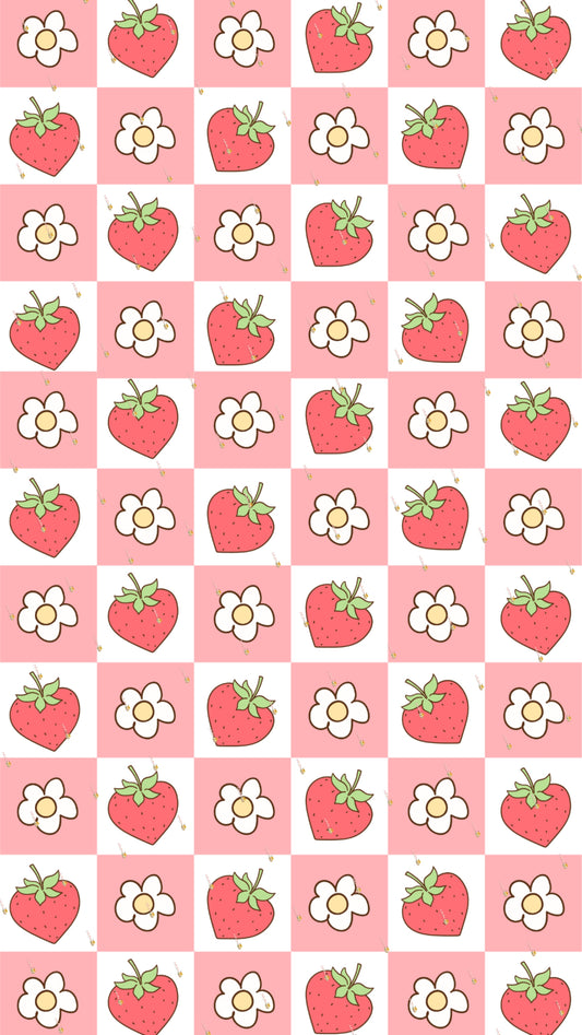 Sweet Strawberry Edible Chocolate Transfer Sheet for Fruity Candy & Cake Decor