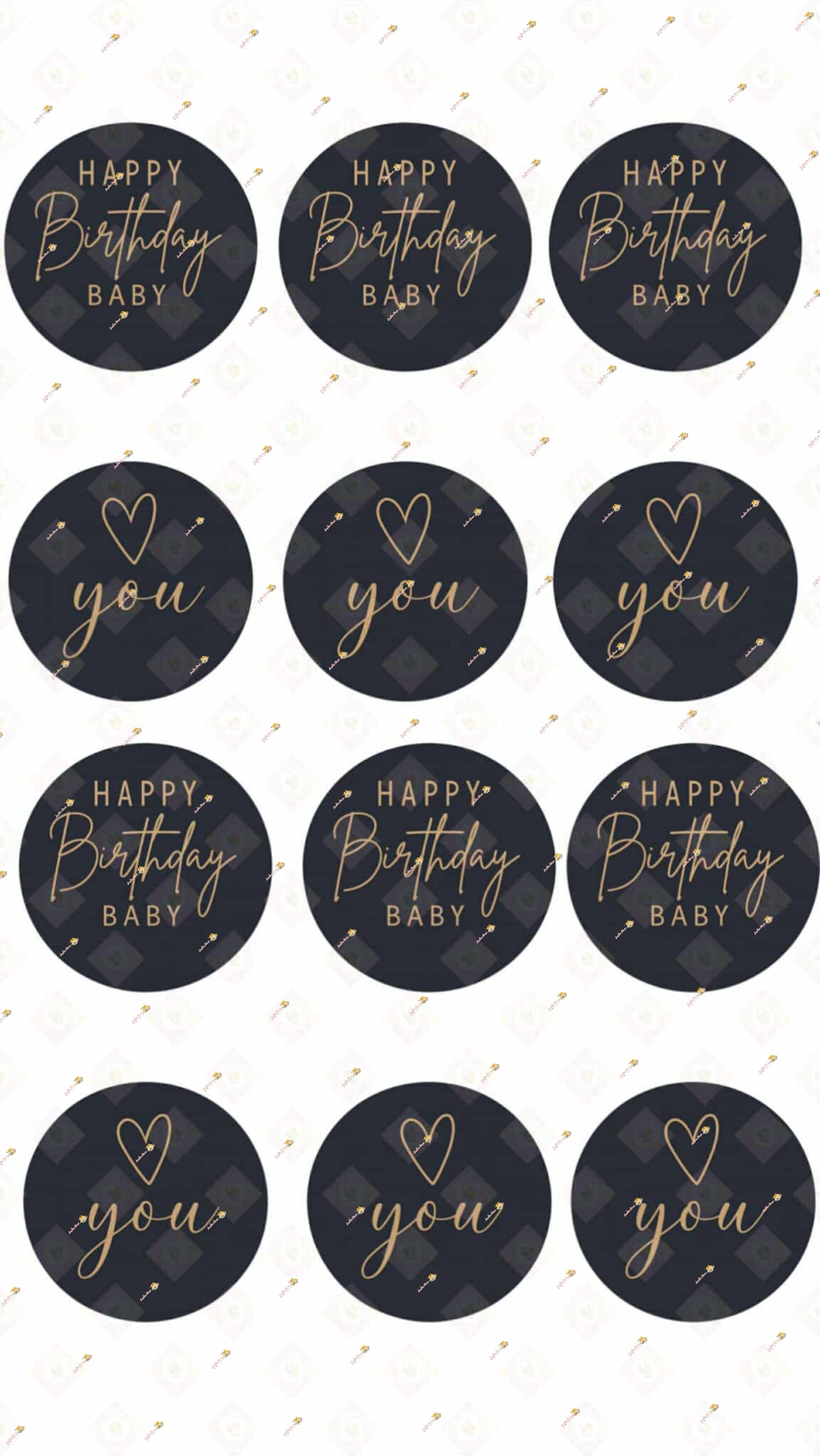 Black and Gold Happy Birthday Collection