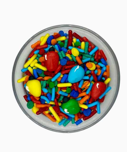 Edible Christmas Lights Sprinkle Mix – Bright Holiday Toppings for Cookies, Cupcakes, Cakes, Cocoa Bombs – 2oz or 4oz Jar