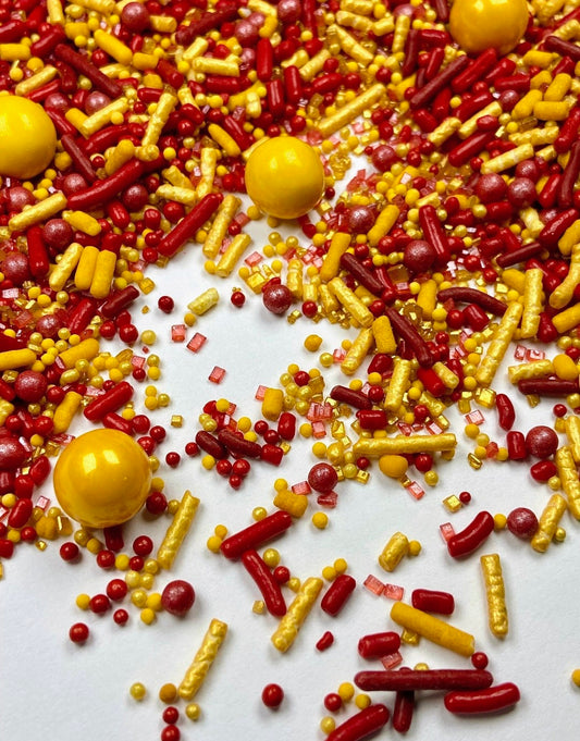 Gold & Burgundy Edible Sprinkle Mix – Autumn, Thanksgiving, Fall Wedding Sprinkles