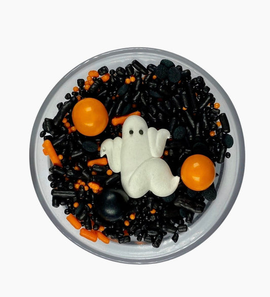 Ghostly Boo Sprinkle Mix – Edible Halloween Sprinkles with Ghosts & Pumpkins
