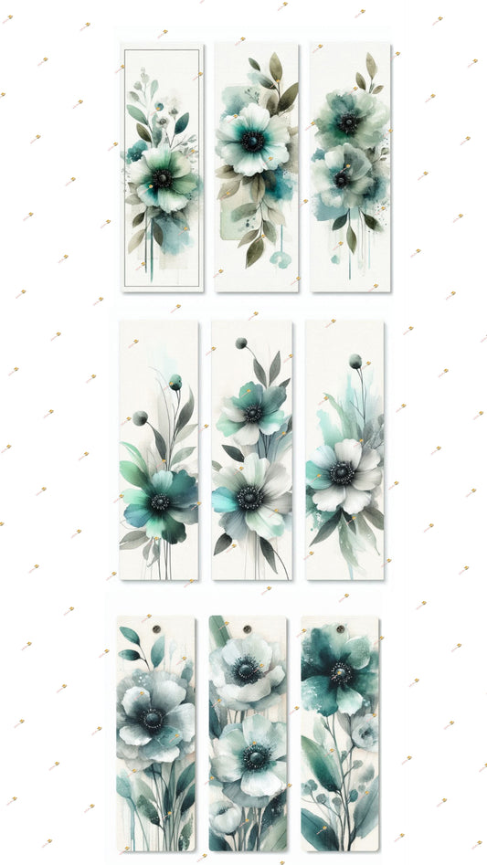 Teal Flower Collection 3